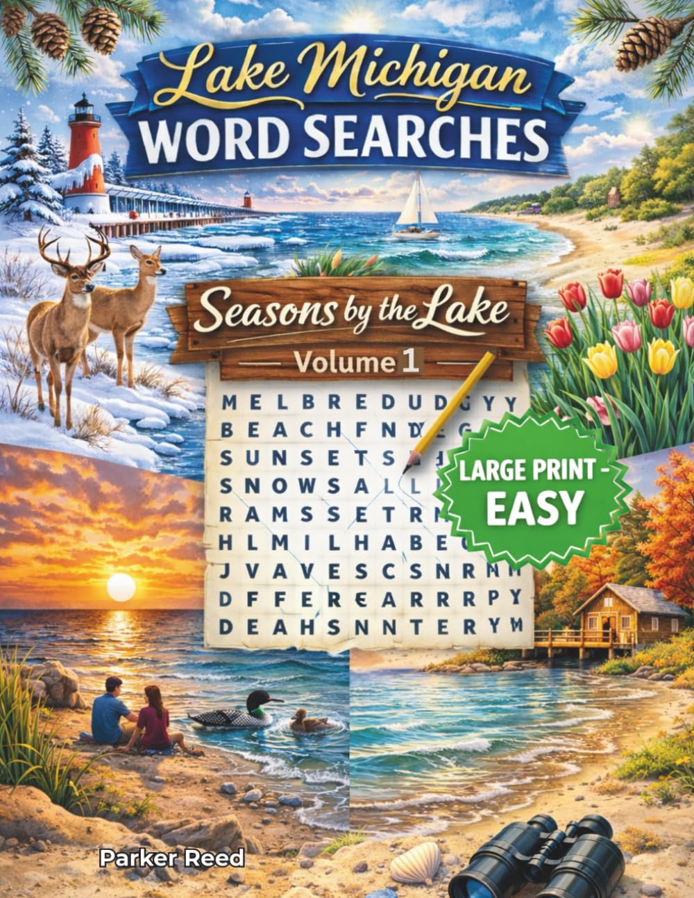 Lake Michigan Word Searches - Large Print: Seasons by the Lake - Easy - Volume 1