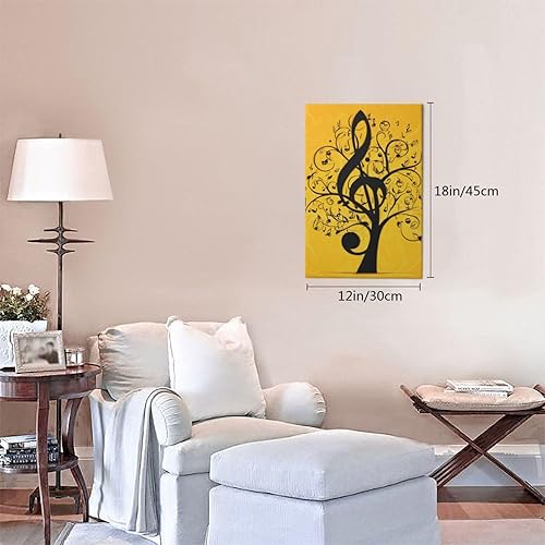 Miniatura 3 de Wall Art for Living Room Wall Decor Picture Musical note tree Canvases Painting Retro Farmhouse Posters Decorative Aesthetic Painting for Kitchen