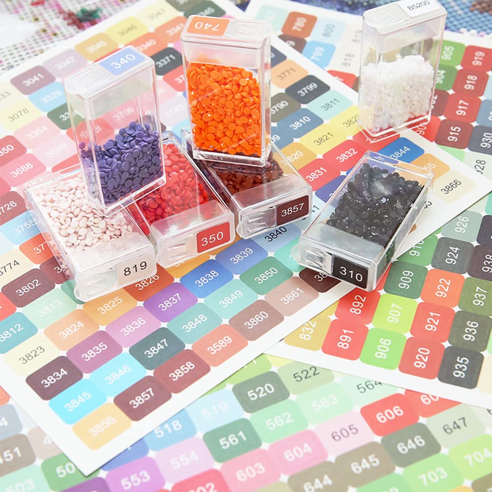 Diamond Painting Storage OTAIVE Color Number Stickers - 447 Labels For ...