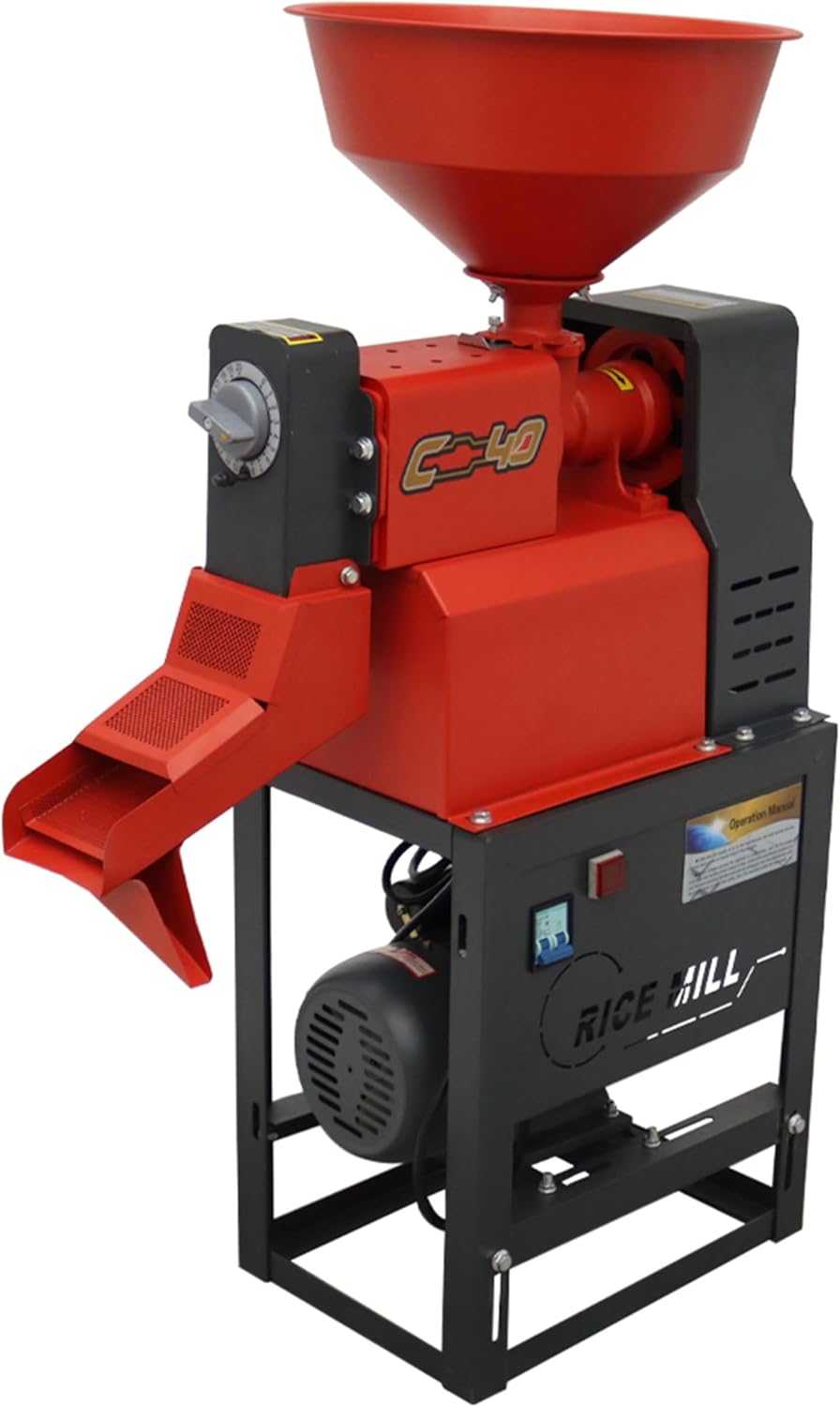 220V Rice Milling Machine 1.8KW Commercial Rice Thresher Household Grain Sheller Grain Miller Electric Millet Corn Peeling Machine for Farms 130-170kg/h