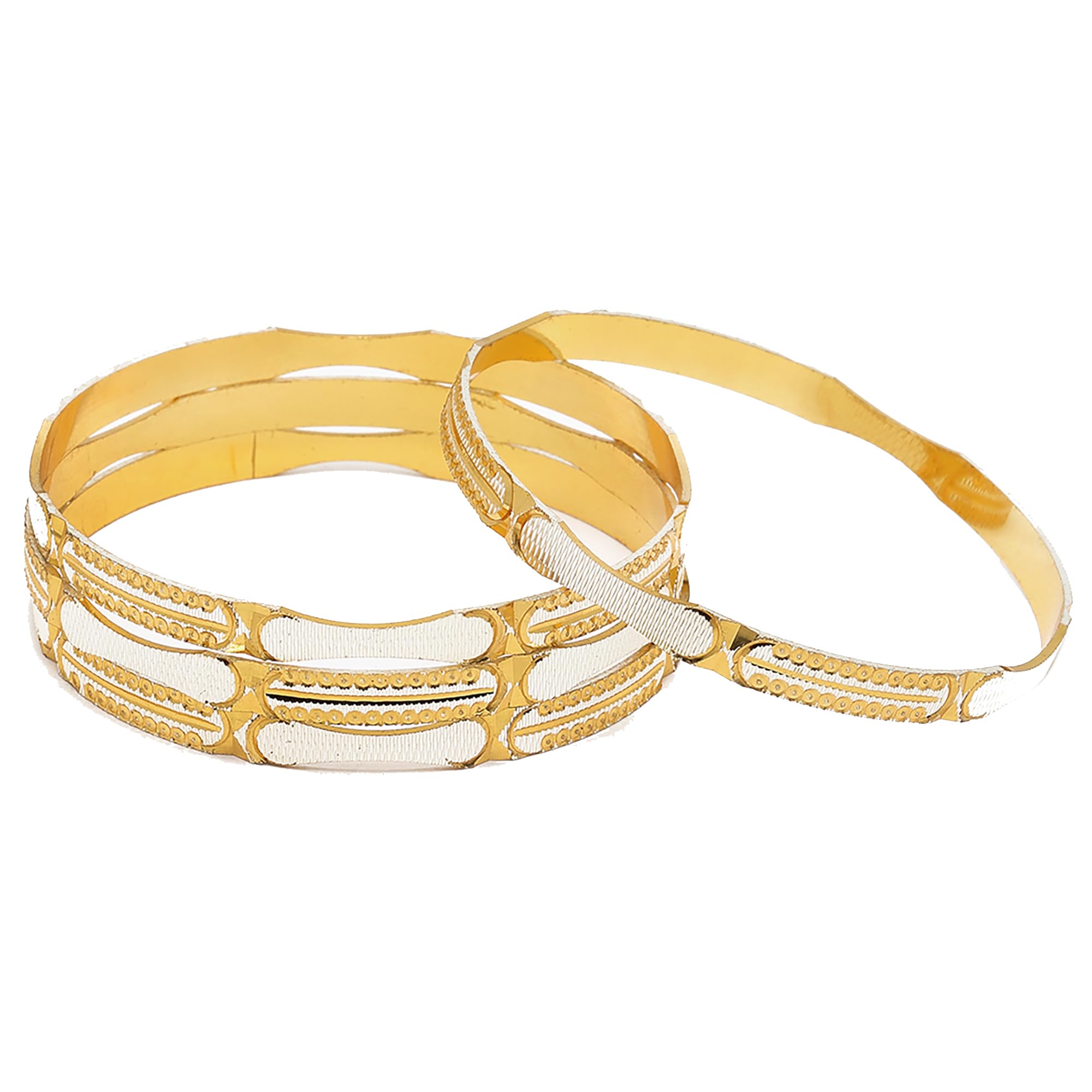 See full amazon price history chart for ZENEME Set Of 4 Gold & Silver Dual Toned Handcrafted Textured Bangles For Girls and Women (2.6) ZENEME Set Of 4 Gold & Silver Dual Toned Handcrafted Textured Bangles For Girls and Women (2.6) (B0CKFBMWTF) Amazon Price History, Amazon Price Tracker