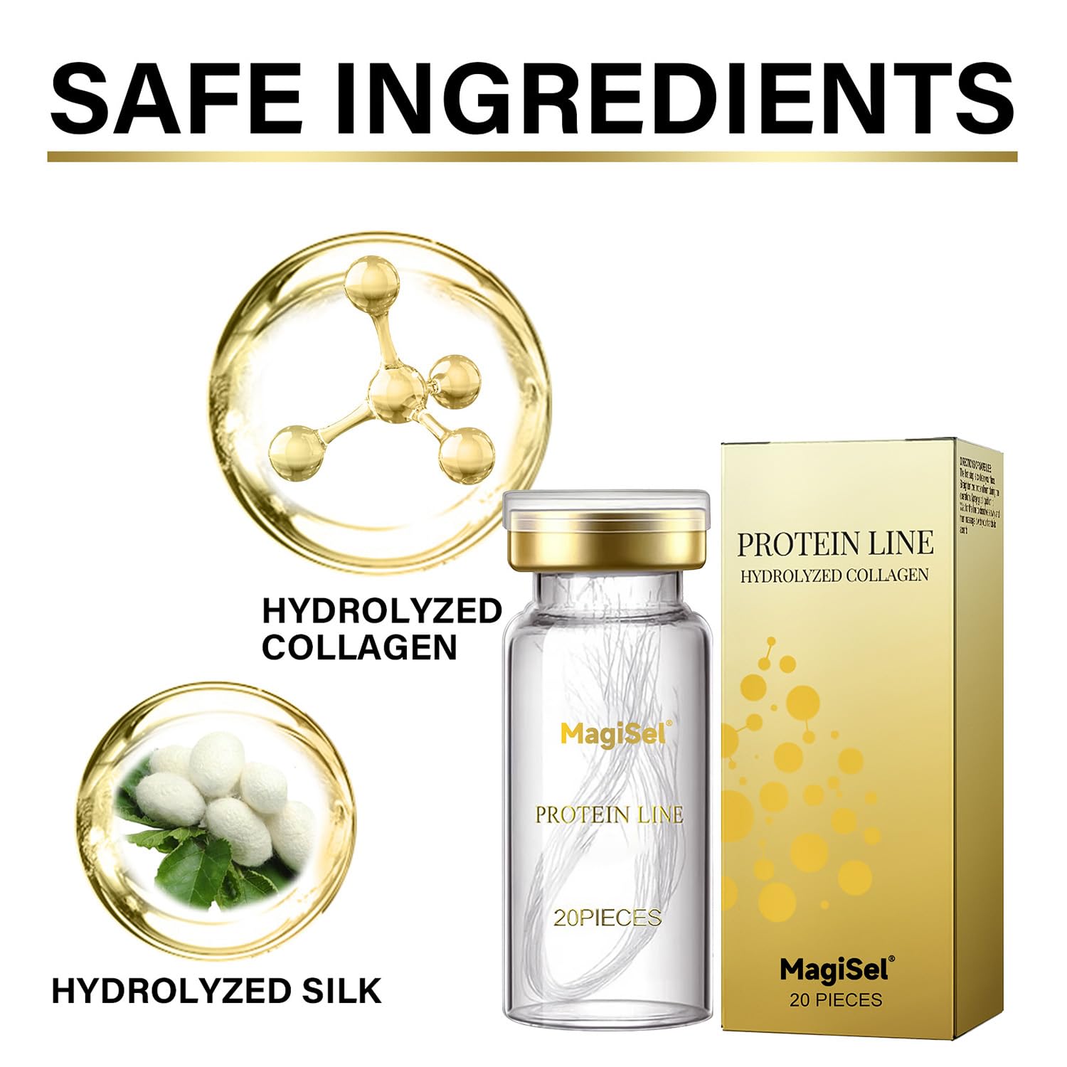 Linea Lifting Proteico, Fili Di Collagene Lifting Riassorbibili, Protein Thread Liftings, Soluble Protein Thread, Riduzione Delle Rughe Delle, Idratante Rassodante Serum 20pcs