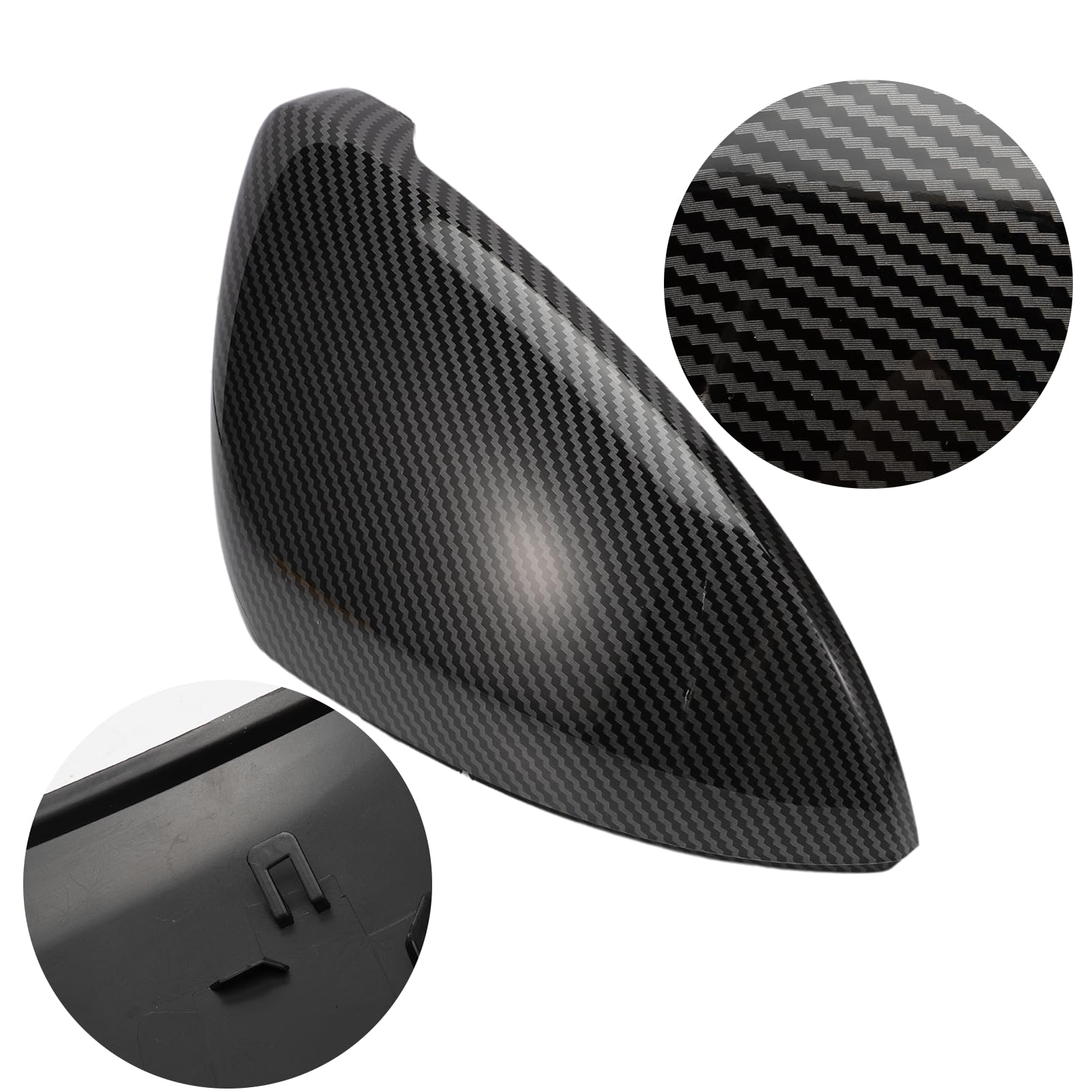 Para Golf 7 Vista Trasera Espejo Cubierta,Konuooer Carcasas Espejo Retrovisor Espejo Retrovisor para VW Golf 7 Golf 7.5 MK7 Fibra Carbon Espejo Lateral Cubiertas Tapas,5G0 857 537 E 5G0857538E 1 Par