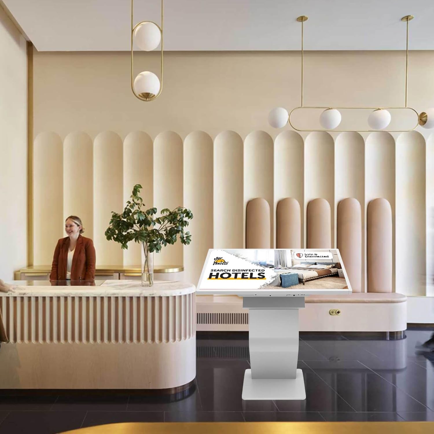 32" Touch Screen Monitor, K-Stand, 10-Point Screen with 1.07 Billion Colors, USB + HDMI Ports For Touch Connectivity, Perfect For Retail, Exhibition, Enterprise IT, Control Rooms & Industrial Use