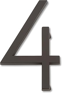 Atlas Homewares AVN4-O Modern Avalon 4.5-Inch No. 4 House Number, Oil Rubbed Bronze