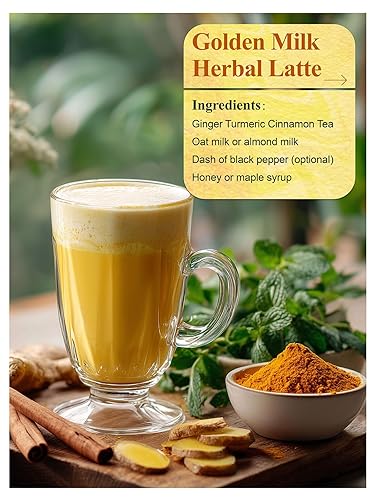 Miniatura 76 de LOOMICA Bolsas de té de cúrcuma y jengibre, sin cafeína, mezcla de hierbas 100% natural, cálida y picante con cúrcuma picante y jengibre para mayor