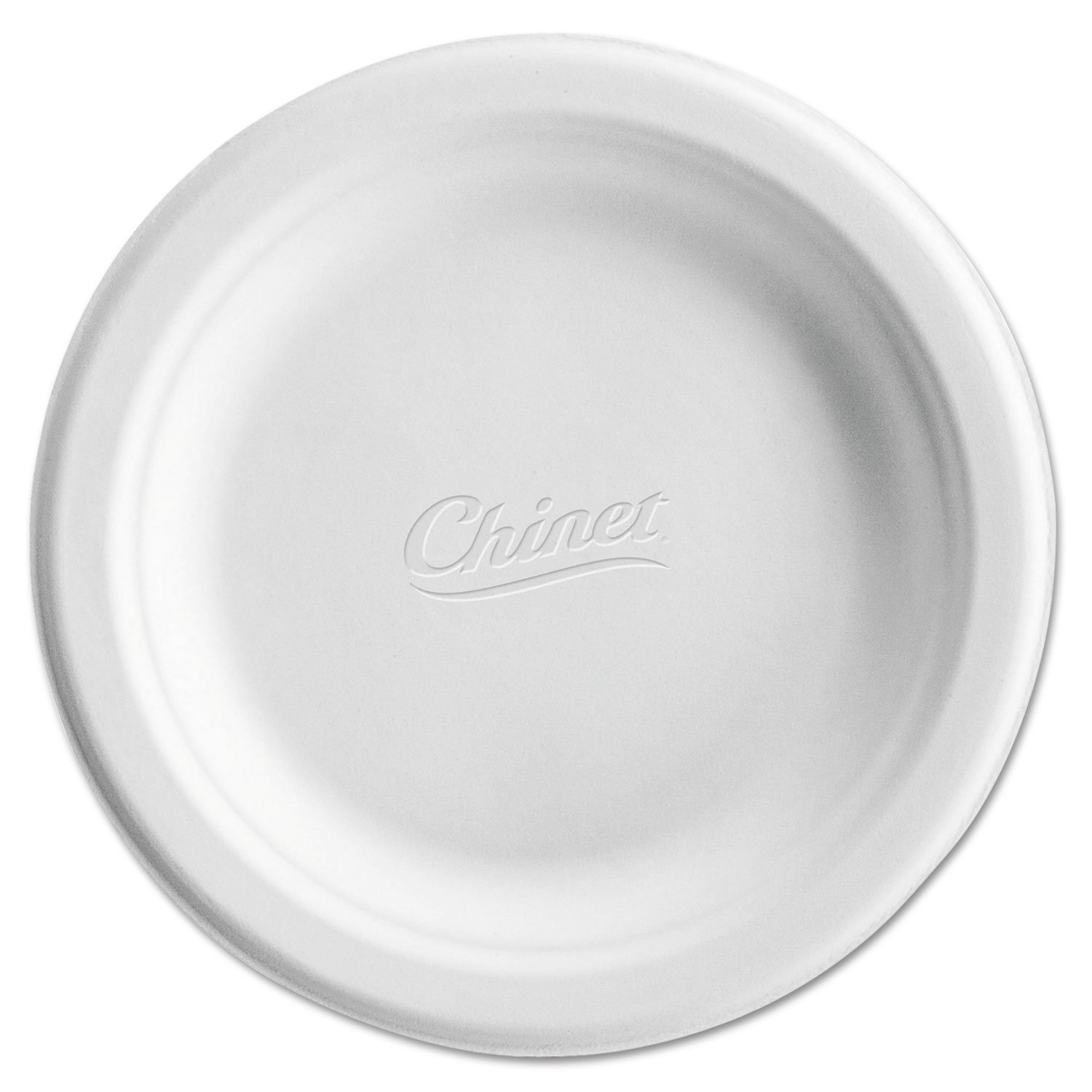 Huhtamaki HTM21244 Chinet Premium Fiber Recycled Dinnerware Plates, 6.75" Diameter, White (Pack of 125)