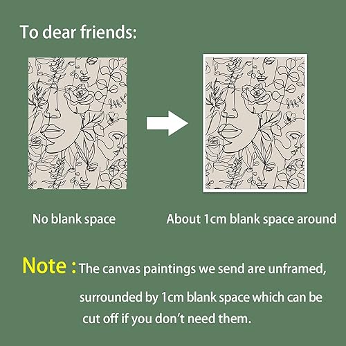 Miniatura 3 de Lienzo abstracto moderno para mujer, arte de pared, línea minimalista, bohemio, flores botánicas, pósteres estéticos contemporáneos negros femeninos