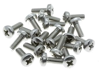 M4 4mm x 6mm Phillips Pan Head Machine Screws - Stainless Steel A2 Pack of 20 DIN 7985 - F11B 4x6_20