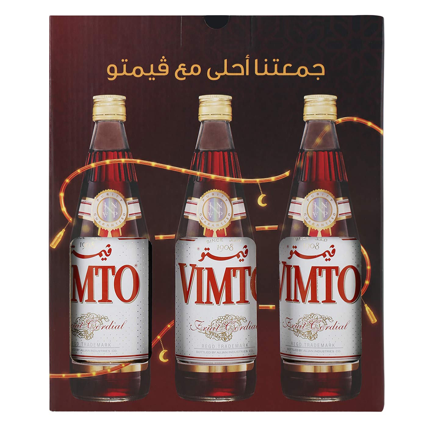 Fruit Cordial Syrup in Glass Bottle, 3 x 710 ml