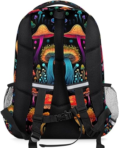 Miniatura 3 de Custom Name Backpack for Boys Girls Teens Rainbow Mushroom Personalized 16 Inch Kids Backpack Funny Planet Middle Schoolbag Primary Elementary