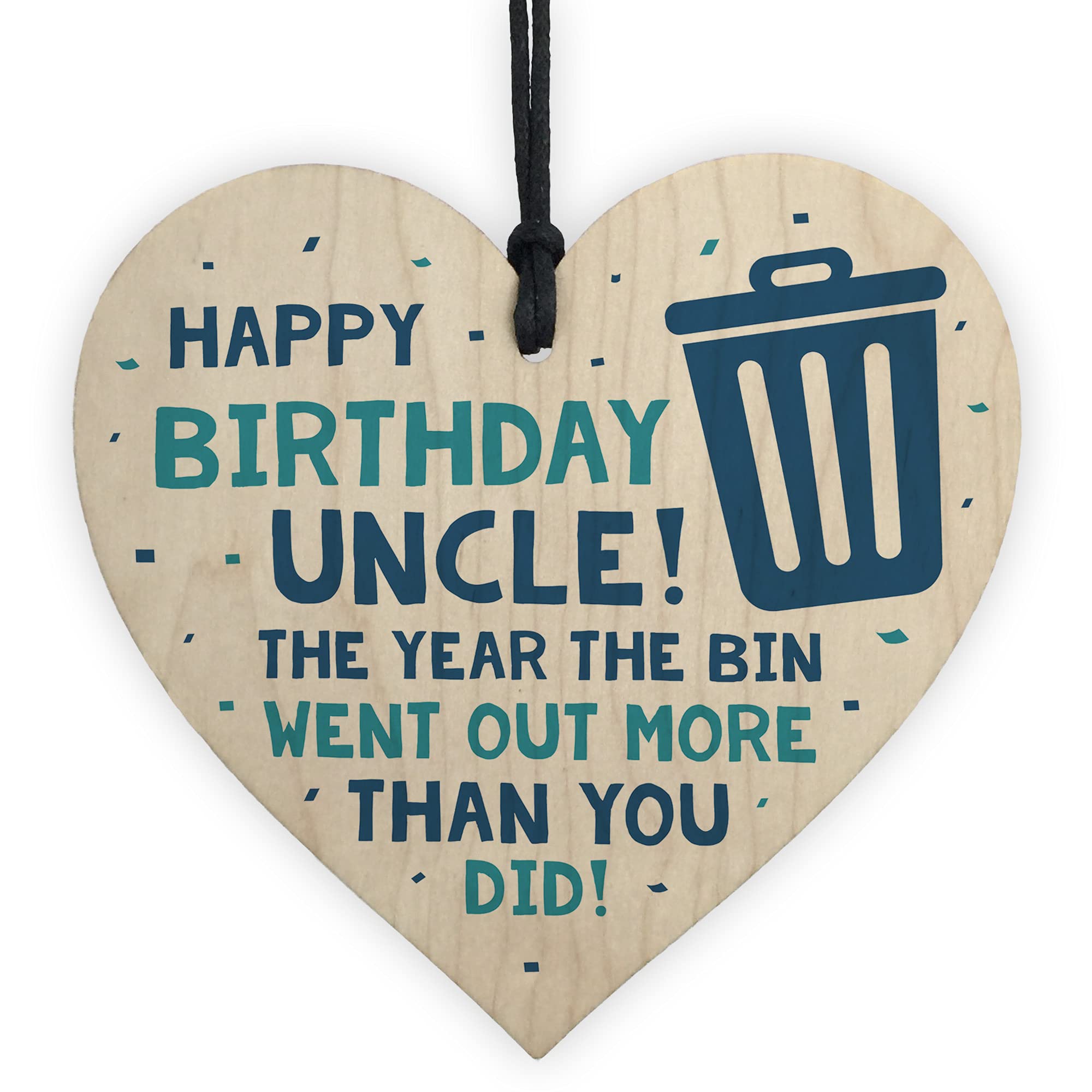 Funny Lockdown Birthday Gift For Uncle Wood Heart Gift From Niece Nephew