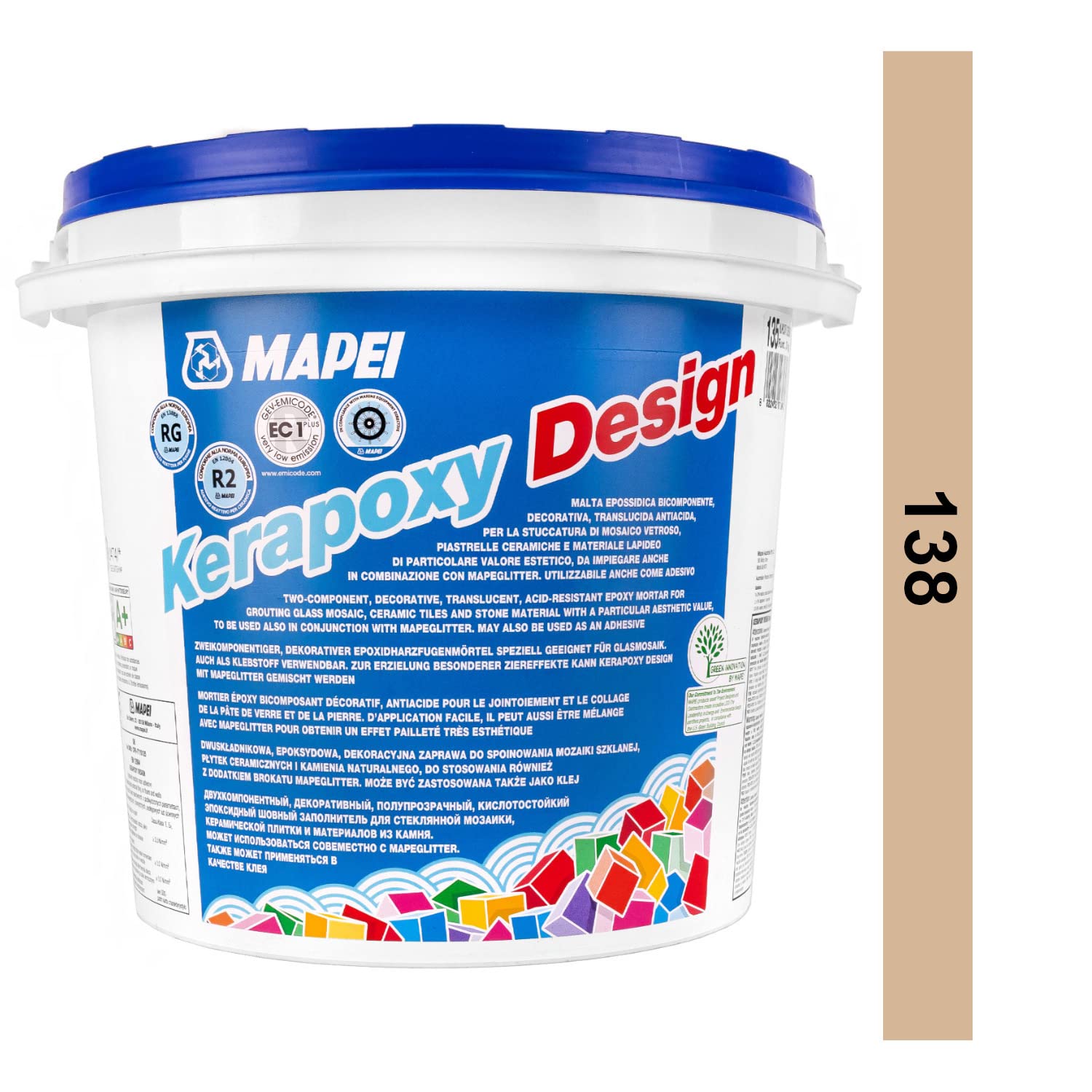 Kerapoxy Joint 3 kg Amande mortier étanche anti-tache pour carrelage de cuisine