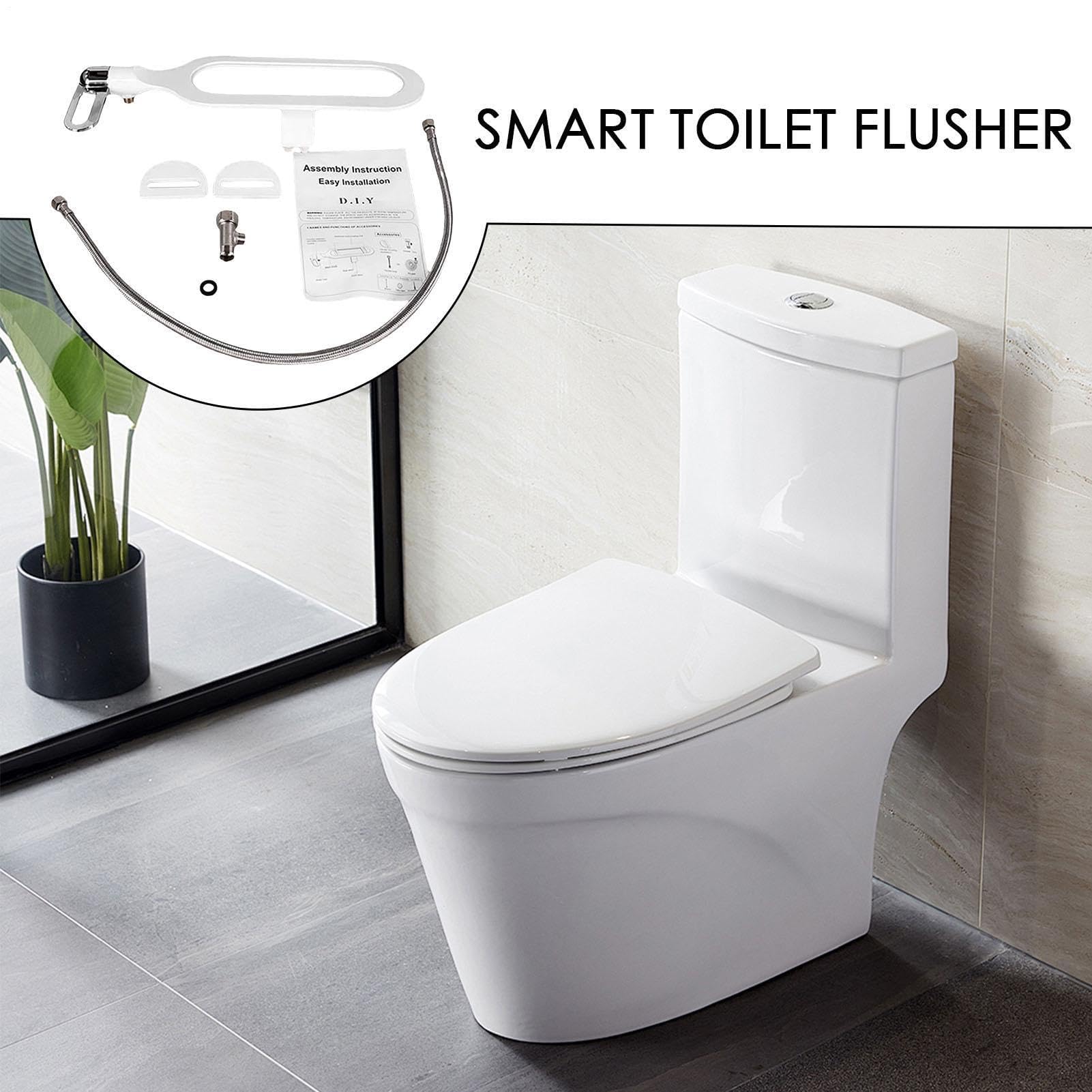 Accesorio de bidé no eléctrico para inodoro con doble boquilla, presión de agua ajustable, material ABS, ideal para baños domésticos y hoteles, solución de higiene ecológica
