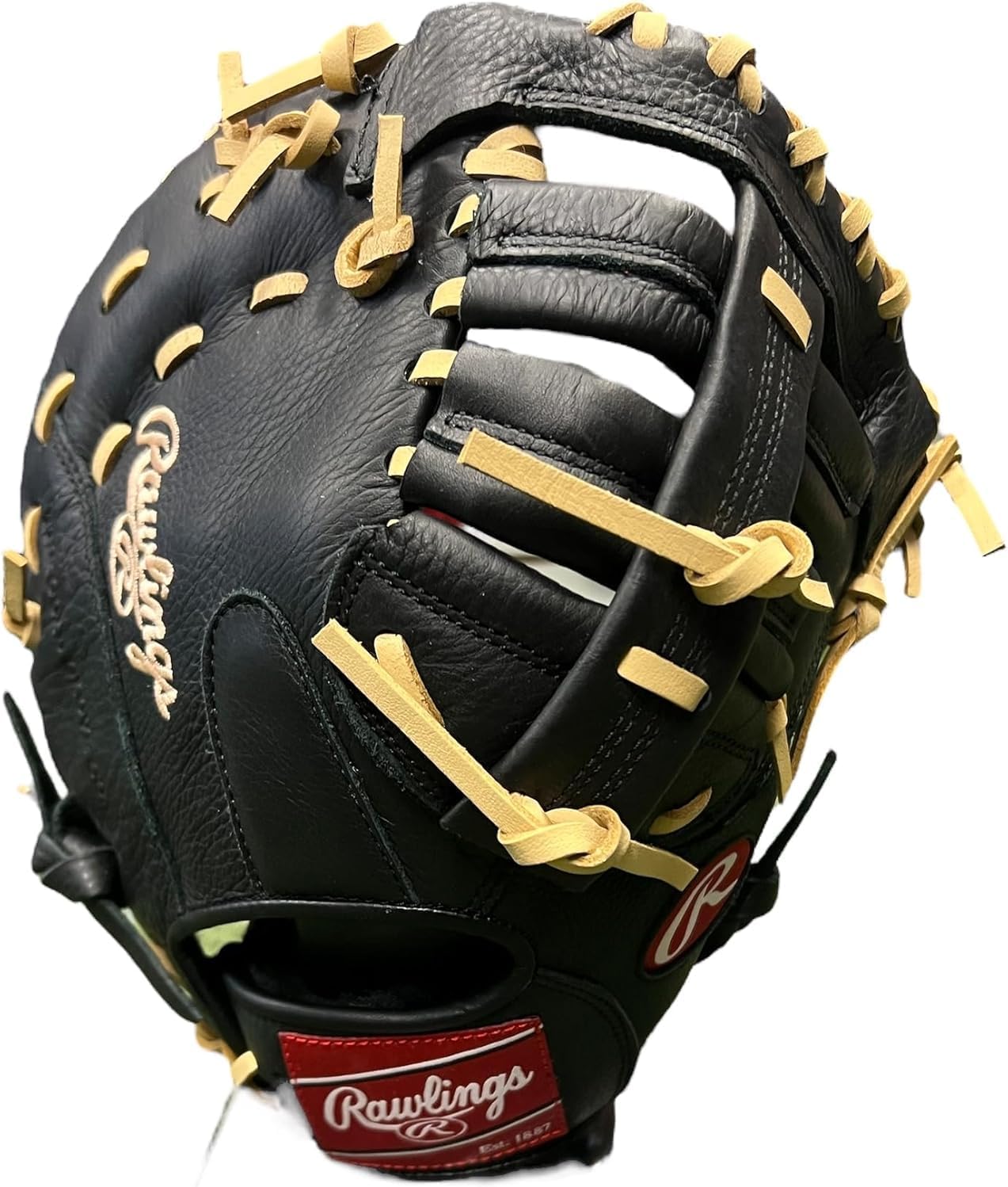 Rawlings Select PRO LITE Youth First Base Mitt 11.5" & Catcher’s Mitt 32" Blonde/Black | Lightweight Leather | Easy Break-in | Right Hand Throw