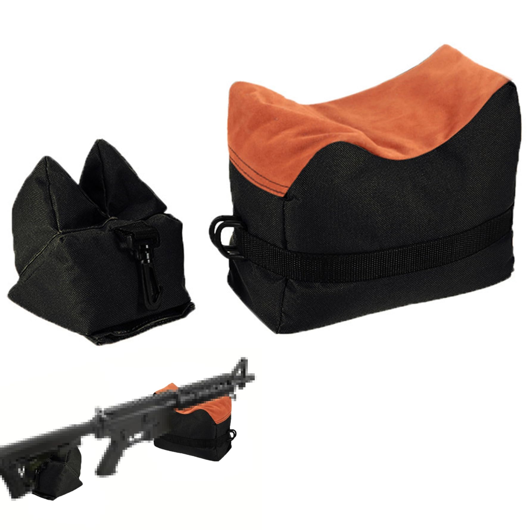 Schießauflage-Tasche, tragbare vordere und hintere Gewehrauflage, Schießsandsäcke aus 600D-Oxford-Stoff für die Gewehrjagd, Gewehr