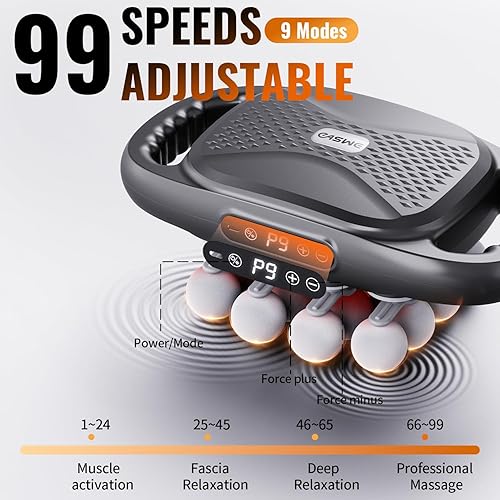 Miniatura 5 de Pistola de masaje de 16 cabezas, masajeador corporal eléctrico de tejido profundo, herramienta profesional para aliviar hombros, espalda, cuello,