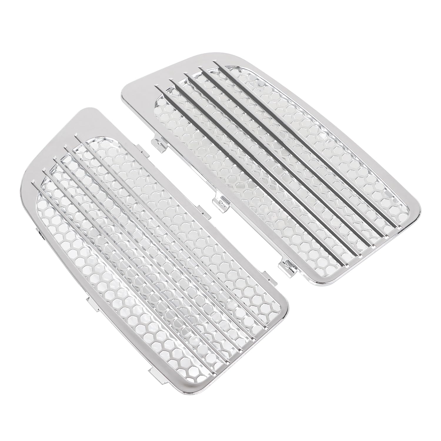Moto Grilles de radiateur chromées Cache carénage inférieur Compatible Avec Harley Ultra Limited FLHTK 2014-2023 Road Glide Ultra FLTRU 2016-2023 Tri Glide Ultra FLHTCUTG 2014-2019.