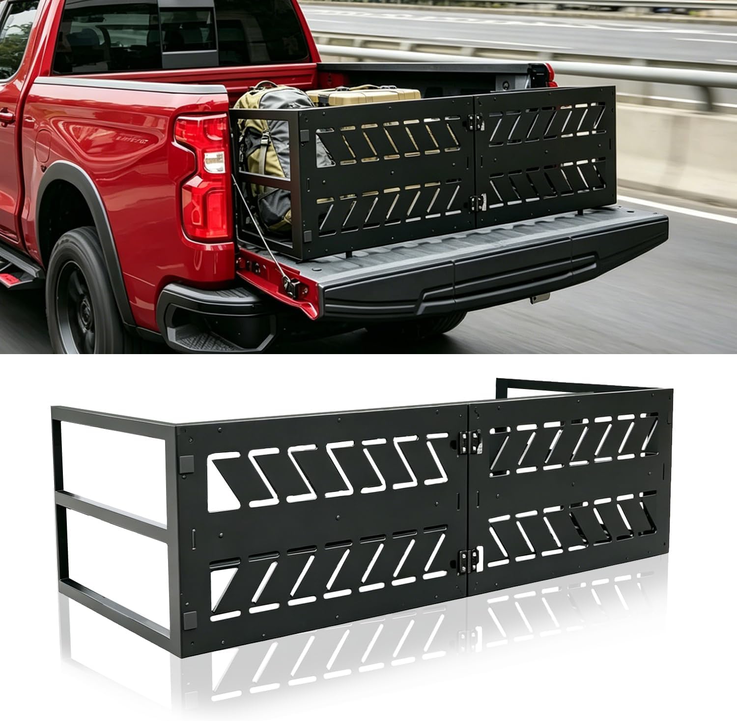 Bed Extender Compatible with 2019-2026 Chevy Silverado GMC Sierra Tailgate Extender Truck Bed Extension Replacement for 2019-2026 Chevy Silverado Accessories