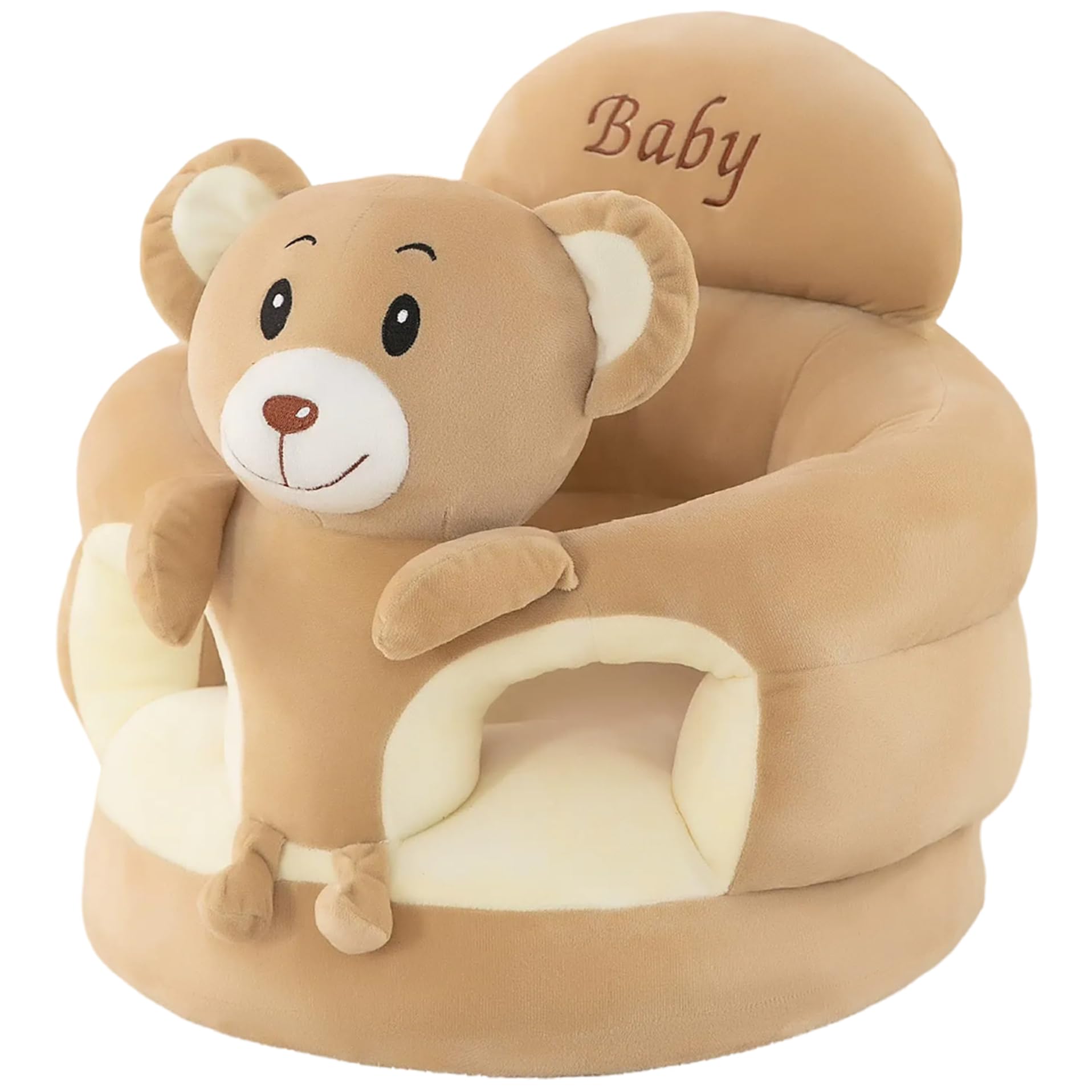 Babystuhl sitze mich auf, plüschbär geformtes Baby Sit Up Stuhl, tragbare Babyssitze für Säuglinge für 3-24 Monate Mädchen und Jungen