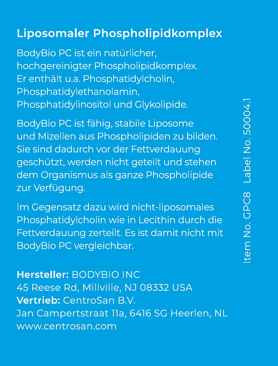 BodyBio PC Phospholipidkomplex liposomal 237ml (Phosphatidylcholin und andere Phospholipide)