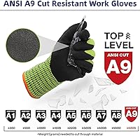 Vista 37 de Schwer ProGuard Highest Level Cut Resistant Work Gloves PR3326 for Extreme Protection，ANSI A9 Cut Gloves with Reinforced Thumb, Non Slip, Non PFAS