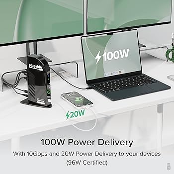 その他 plugable USB-C 4K DOCKING STATION Plugable USB-C Triple 4K Display Docking Station with