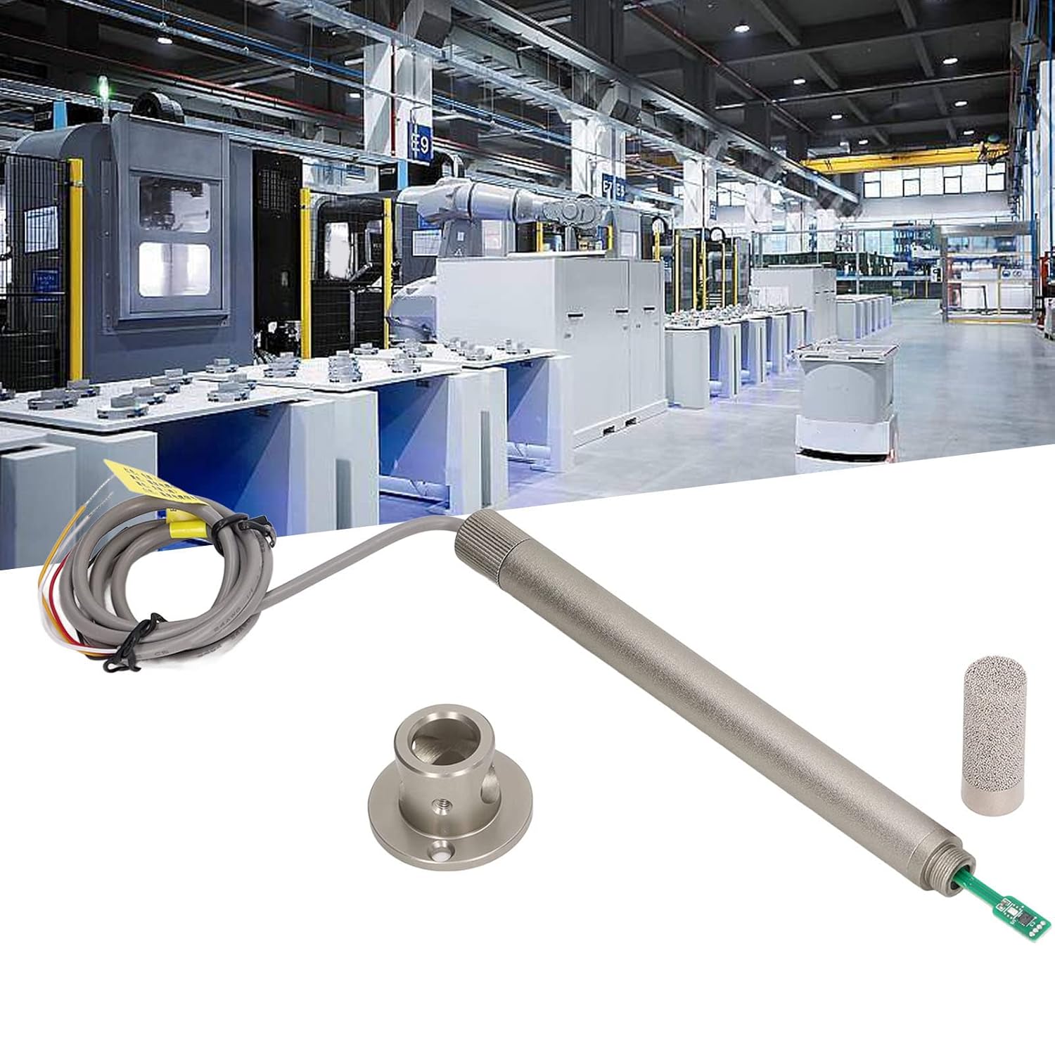 Temperature Humidity Sensor Transmitter Aluminum Alloy Housing for Accurate Measurement in HVAC with Industrial Electronics