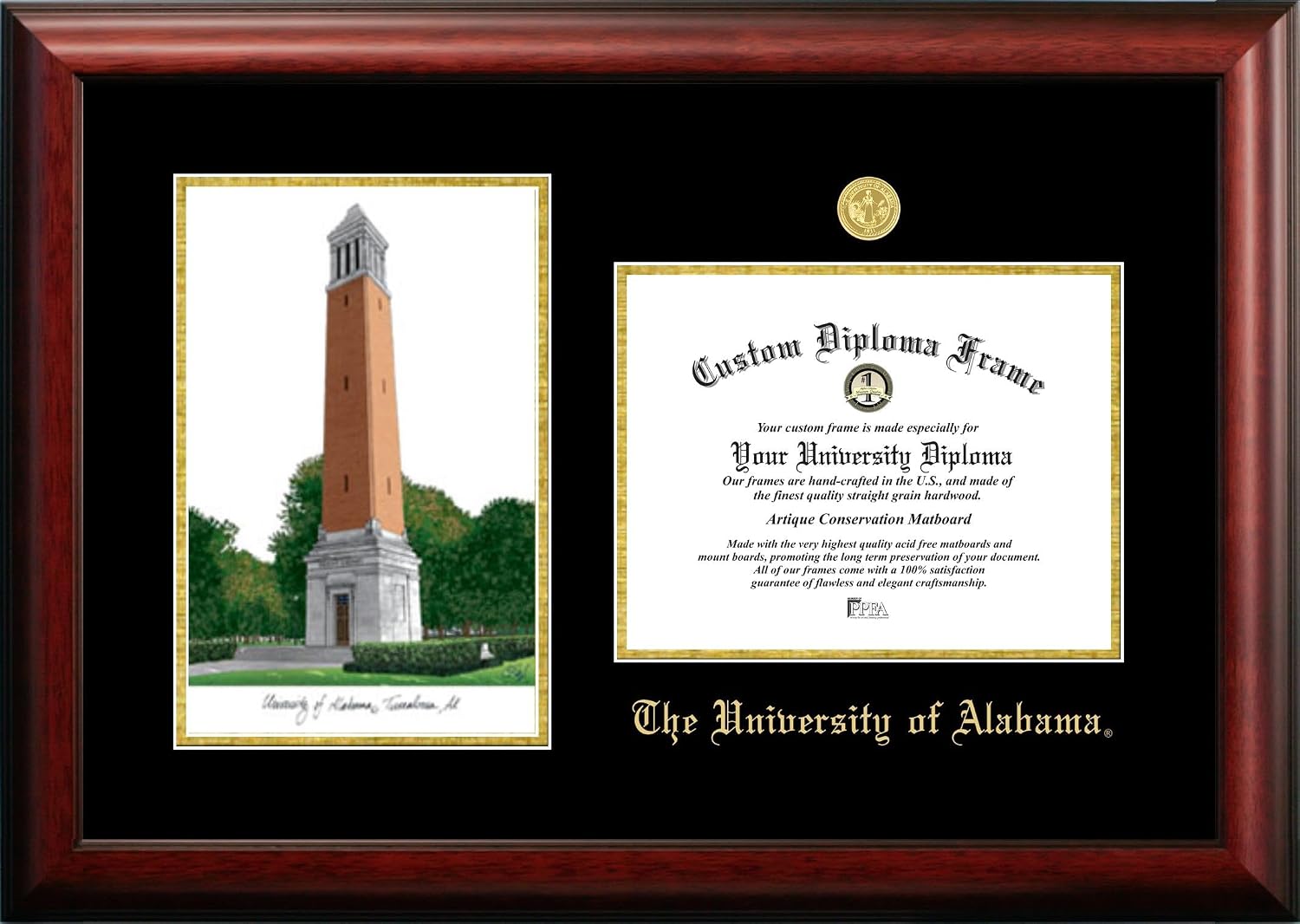Campus Images AL995V University of Alabama, Birmingham Scholar Diploma Frame, 8.5" x 11"