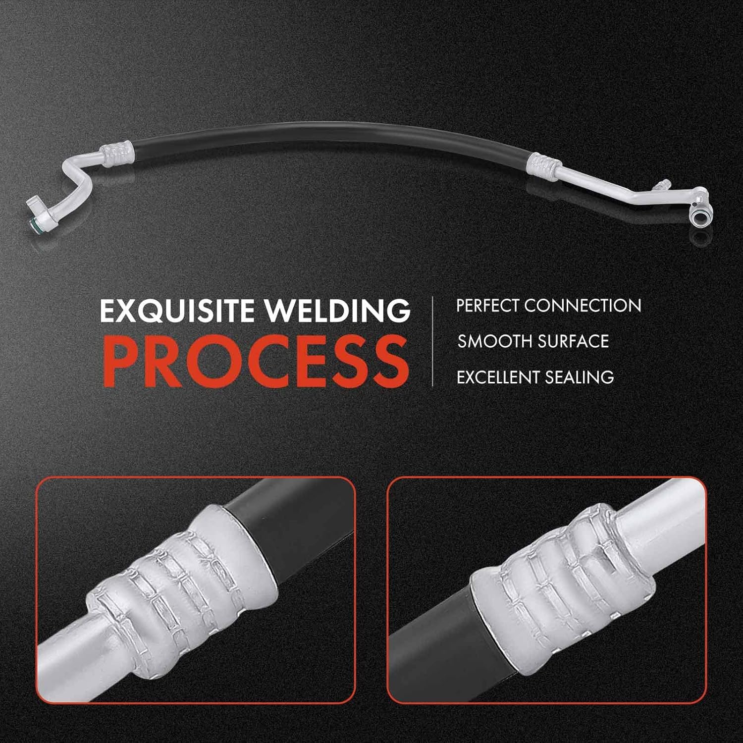 A-Premium A/C Suction Line Hose Assembly Compatible with Toyota Tundra 2007-2019 4.6L 5.7L, Compressor to Evap, Without Towing Package