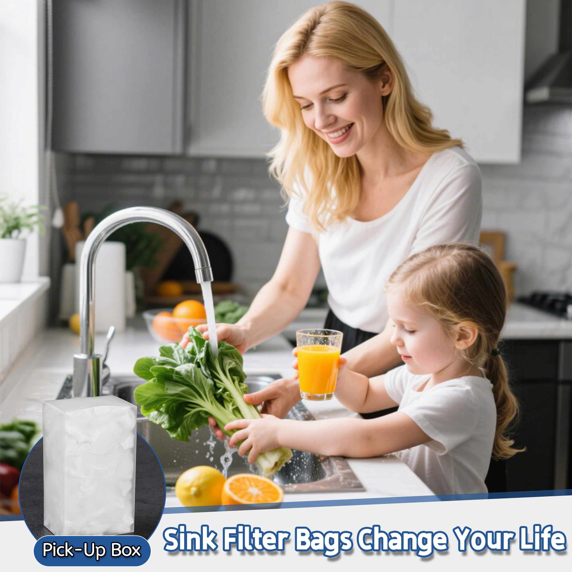 300 Pack Disposable Mesh Sink Strainer Bags,Kitchen Disposable Drain Covers,Sourdough Drain Catcher,Effectively Trap All Dirt and Prevent Blockage of The Drainage Pipe - 4