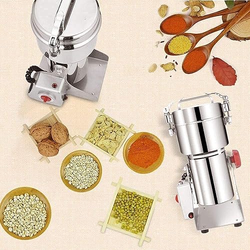 Miniatura 8 de Trituradora de granos 28.22 oz Molinillo de grano eléctrico de acero inoxidable Molino de grano Máquina familiar Cereales comerciales Molino de