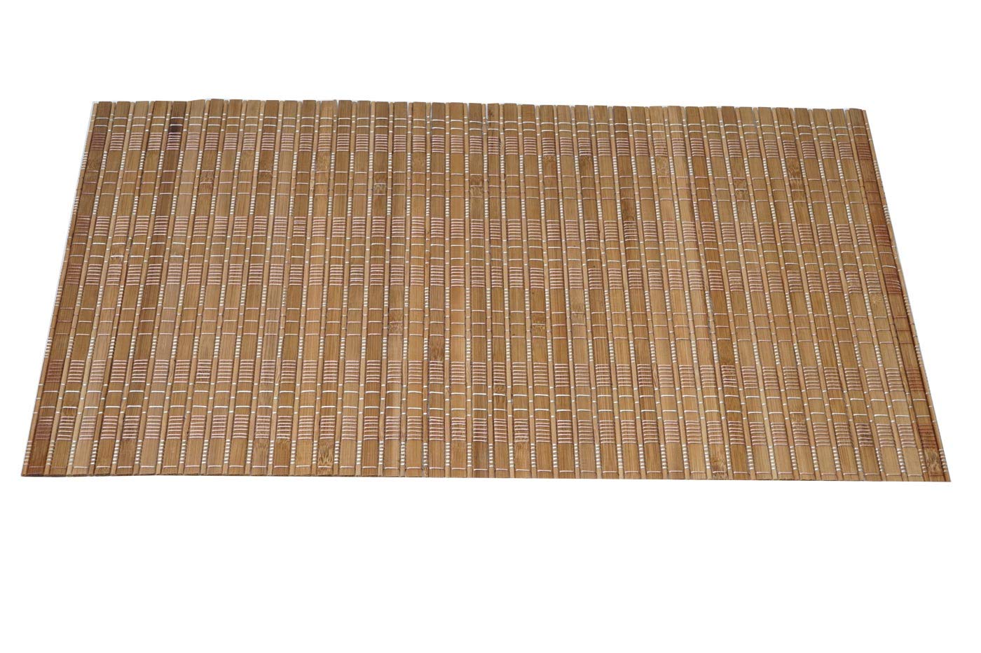 HWC-C13 - Juego de manteles individuales (6 piezas, bambú, lavable, 45 x 30 cm), color marrón oscuro