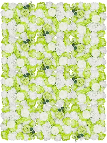 Miniatura 10 de Eapmic 10 paneles de pared de flores artificiales de 16 x 24 pulgadas, paneles de pared de flores de seda para jardín al aire libre, patio, valla,