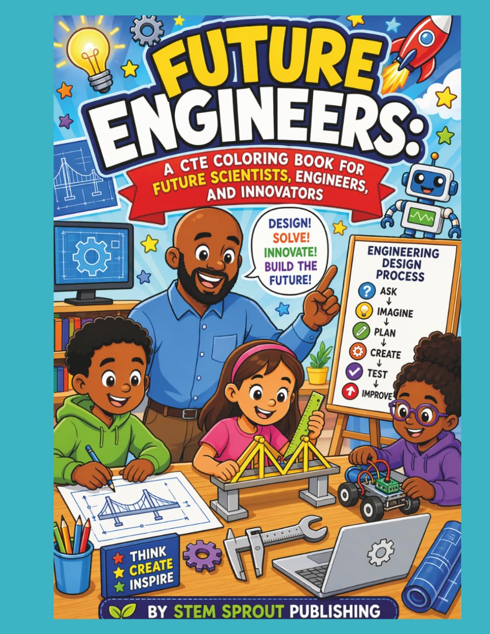 Future Engineers: A CTE Coloring Book for Future Scientists, Engineers, and Innovators: Fun STEM Activities Exploring Engineering Careers, Design ... CTE & TEKS for Classroom and Home Learning