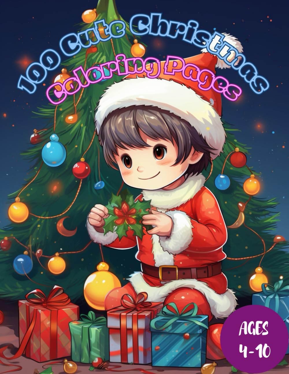 100 Cute Christmas Coloring Pages: Adorable Holiday-Themed Coloring Pages for Christmas Joy