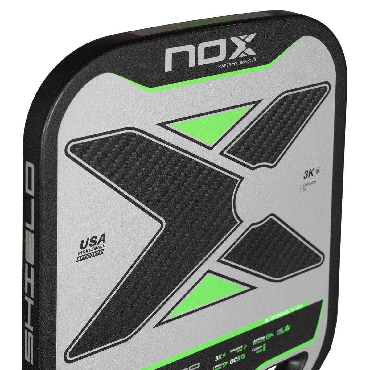NOX Pickleball Paddel 2025 Luxury & Pro Series | 18K & 3K Kohlefaser, verbesserter Komfort & Ultra Power Kerne, exklusive Spin & Airflow Dynamik & Custom Grip | Zugelassene Pickleball-Schläger für