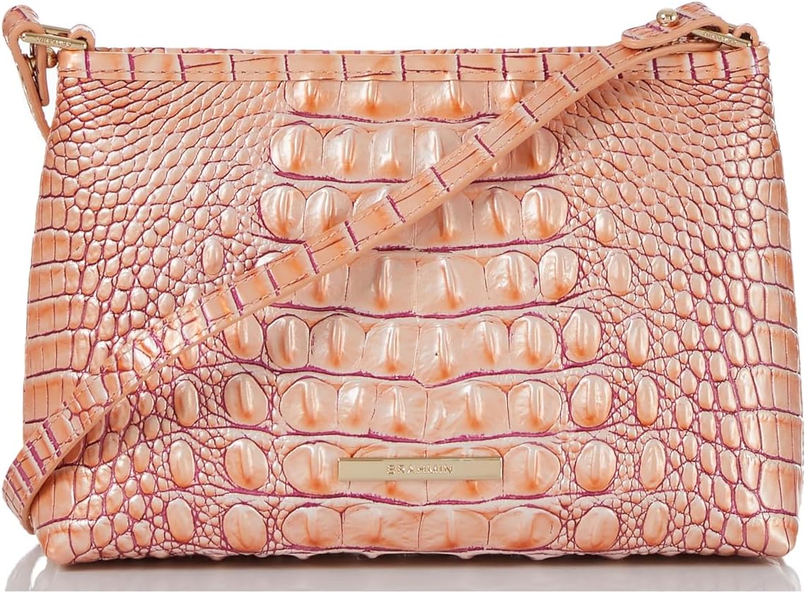 BRAHMIN Lorelei - Apricot Rose Melbourne | Genuine Leather, 9"W X 6"H X 2.25"D