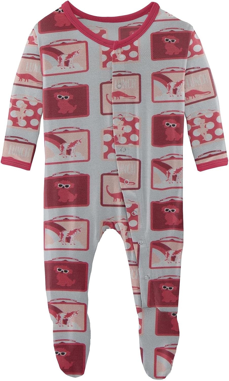 KicKee Pants Print Footies with Snaps, Super Soft One-Piece Jammies, Viscose from Bamboo Sleepwear for Babies