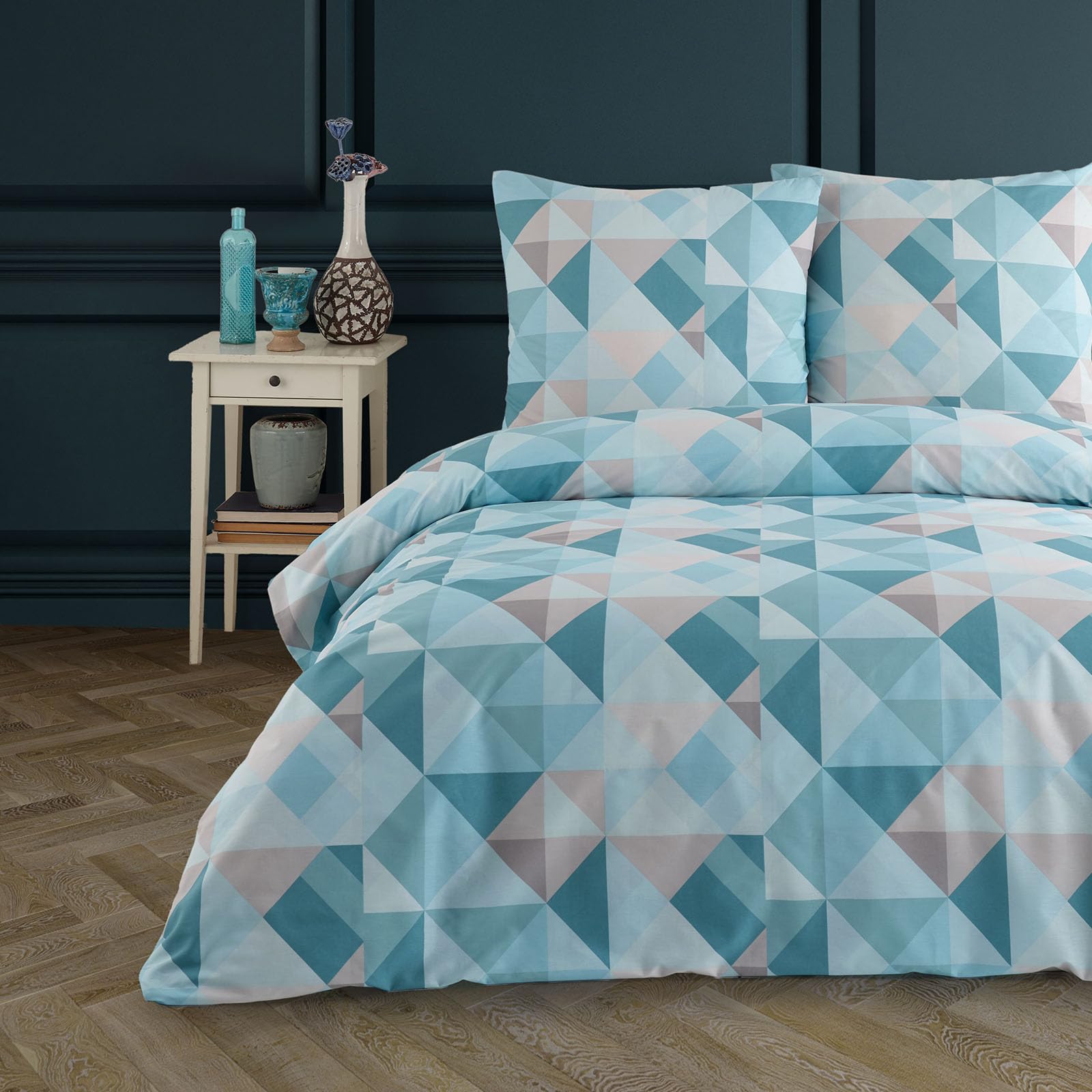Buymax Bettwäsche Set aus 100% Baumwolle Renforcé, Streifen & Moderne Muster, mit Reißverschluss, Oeko-TEX Standard 100, Verschiedene Größen