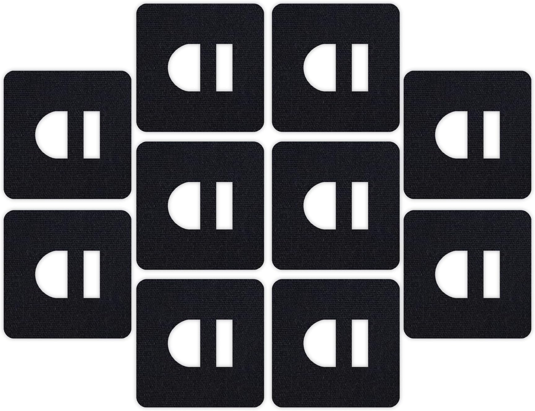RockaDex Omnipod overtape adhesive patch, extra secure & water resistant. (Black)