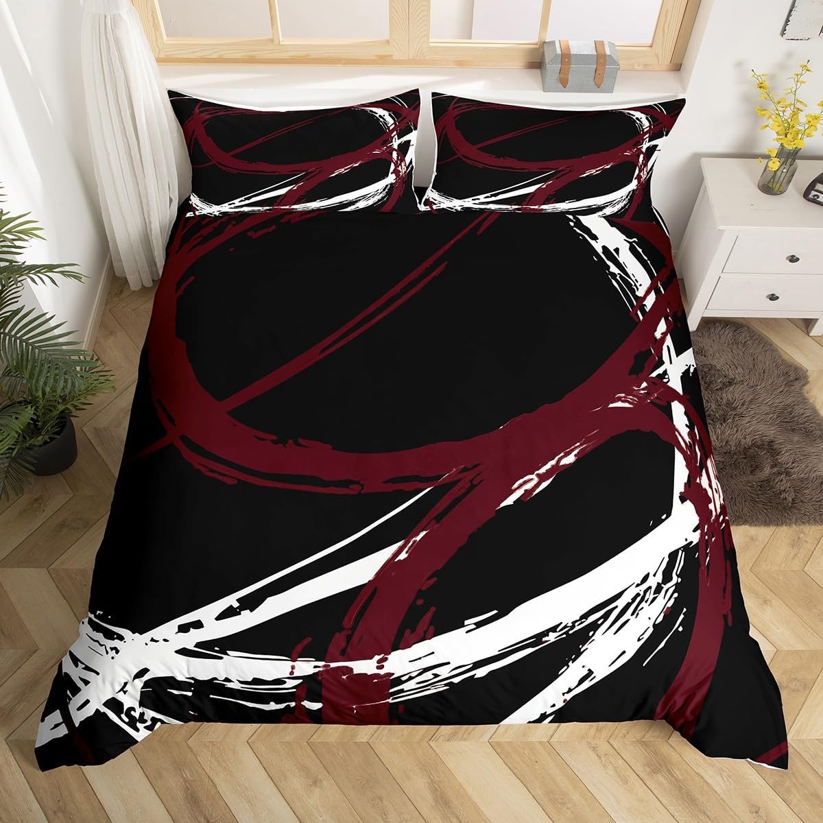 Castle Fairy Boho Elephant Bedding Set,Mandala Pattern Duvet Cover for Kids Teens,Exotic Theme Comforter Cover Decorative Room,Wild Animals Quilt Cover with 2 Pillowcases,King Size(No Comforter)