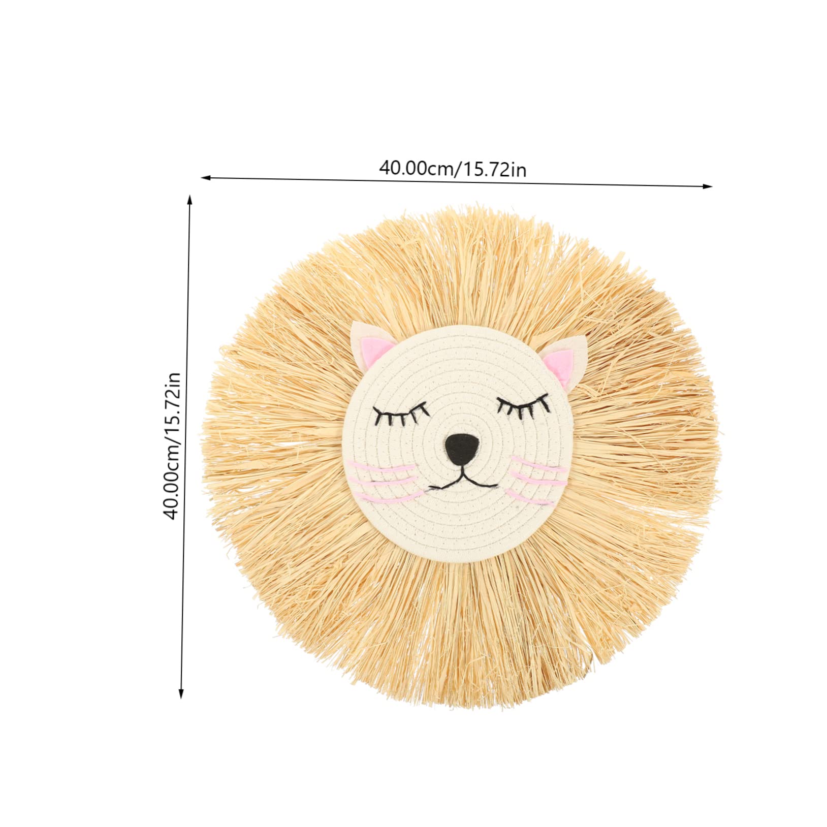 LIFKOME Unique Design Lion Wall Hanging Boho Decor Handmade Woven Art Craft Boys and Girls Room Decor
