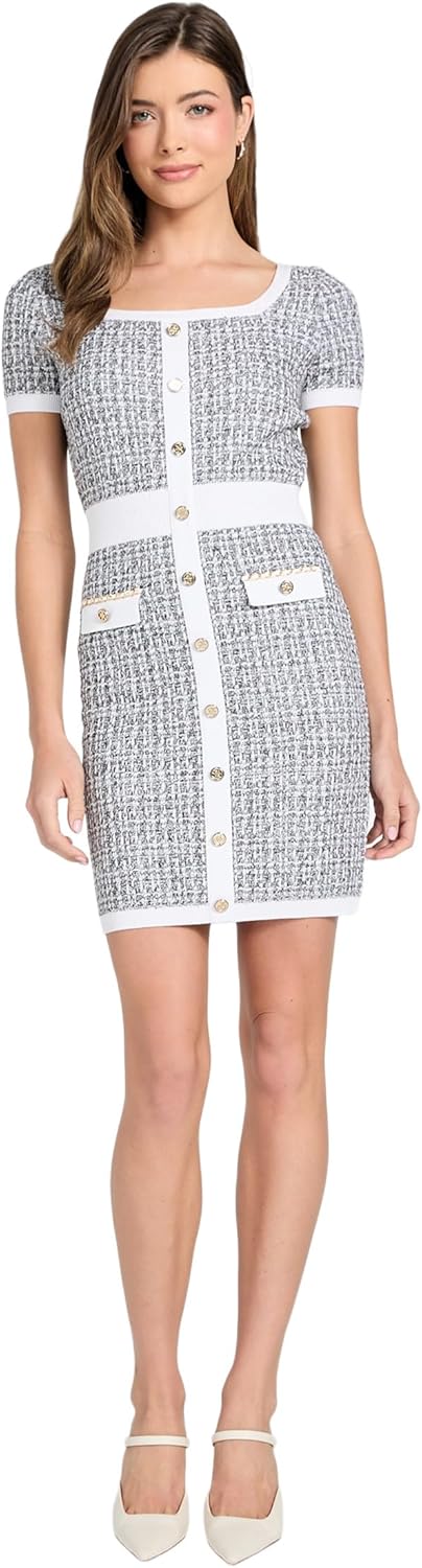 Guess Women's Eco Short Sleeve Annabelle Sweater Dress