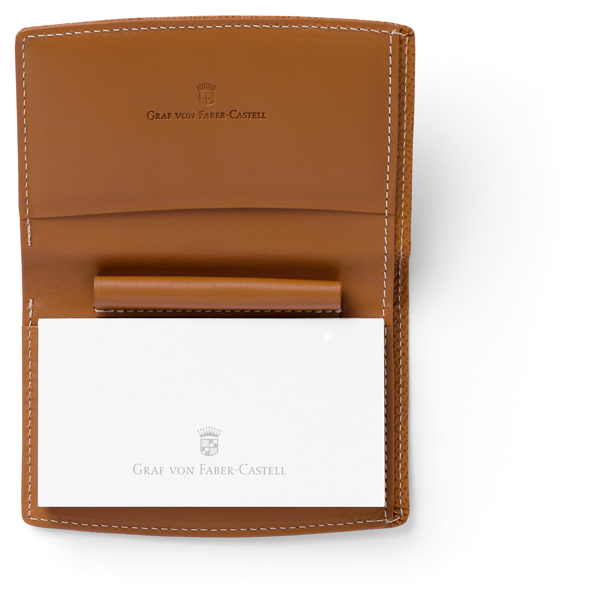 Graf von Faber-Castell Epsom 118894 Notepad Case Cognac with Notepad, Pen Loop and Compartments