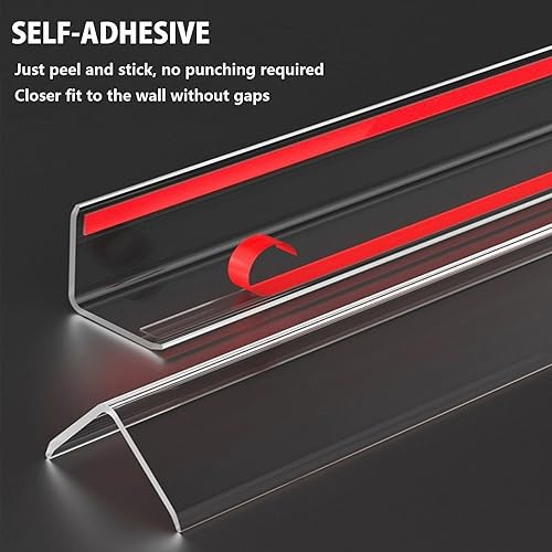 Miniatura 2 de Apoctsddo Protector de esquina de pared, 4 protectores de esquina de pared autoadhesivos, 1.58 pulgadas de ancho x 35.4 pulgadas de largo, protector
