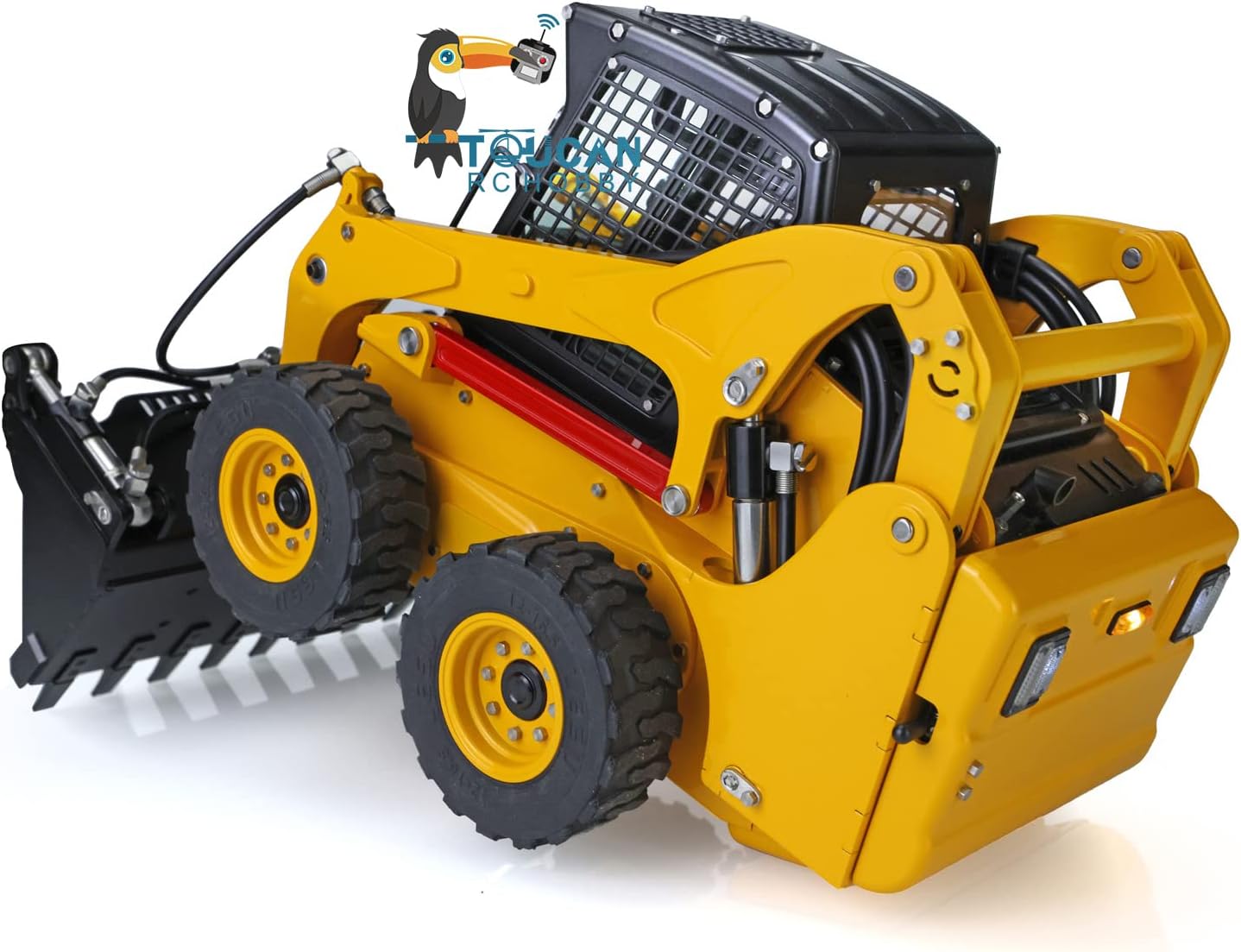 TOUCAN RC HOBBY Lesu 1/14 Metal Aoue-Lt5H Wheeled Skid-Steer Rc Hydraulic Loader RTR Model Sound