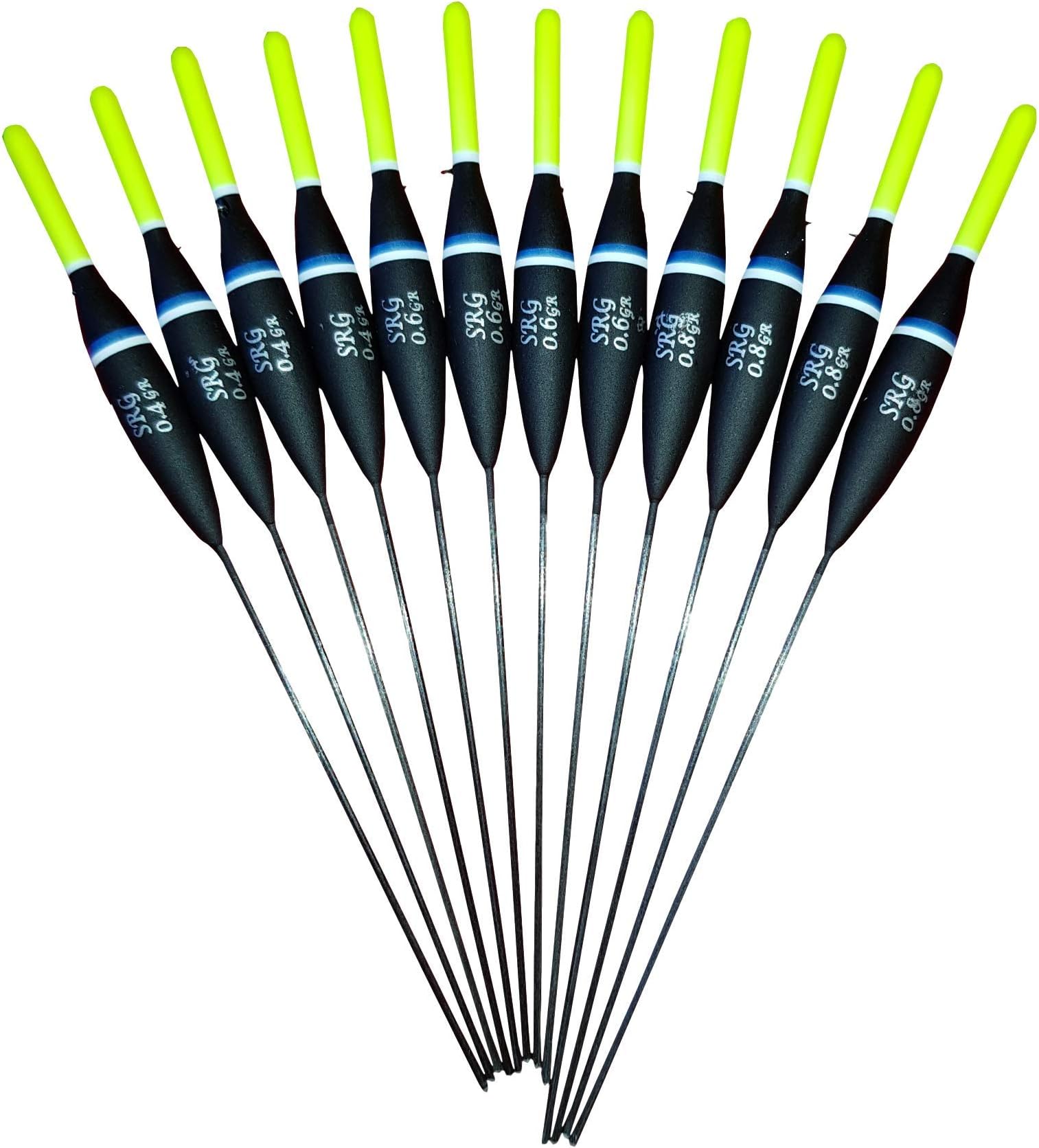 12 x Assorted Pole Floats (Pack 325Y12)