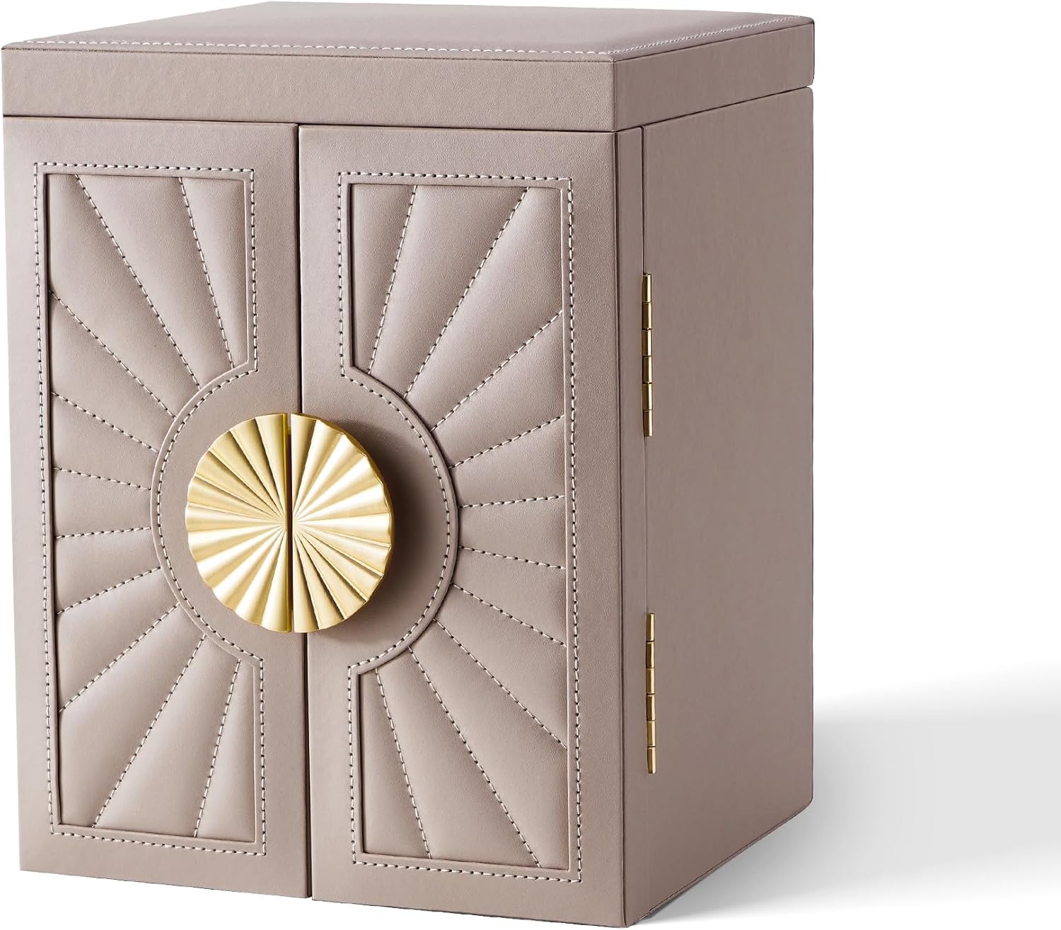 Jewelry Box for Women, 6-Tier Large Jewelry Organizer Box with Mirror, 5 Drawers for Rings Earrings Necklace Bracelets, Exquisite Metal Handle, Dark Green