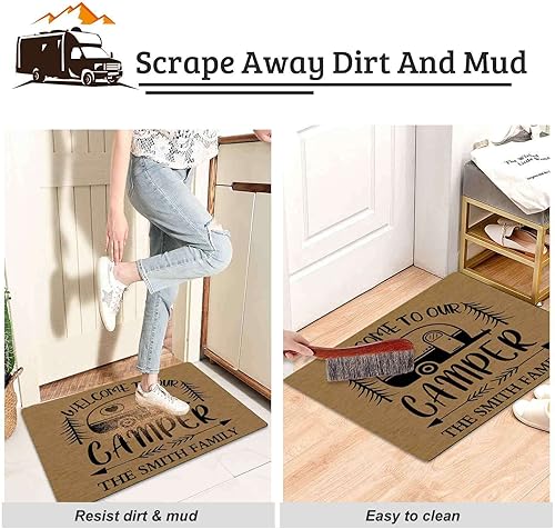 Miniatura 6 de Tapete personalizado para puerta de cámper con nombre decoraciones personalizadas para casa rodante interior con nombre de la familia accesorios